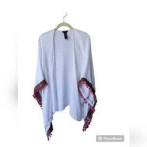 Saks Fifth Avenue Bohemian Festival Boho Poncho 100% Rayon, One Size